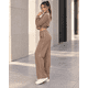 thumbnail image 2 of Conjunto Deportivo Mujer Chaqueta Crop Cierre Y Pantalón Palazzo, 2 of 5