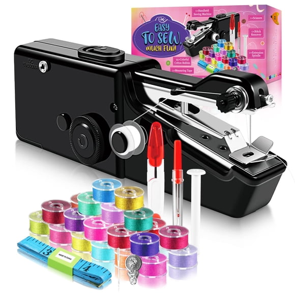 Máquina de coser portátil Ahlrsyy de mano para principiantes – Kit completo