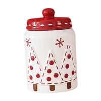 Bothyi - Tarro De Cerámica Simple Con Tapa, Bote Para Aperitivos, Condimentos, Té Suelto, De Sobremesa, 11 Cm X 10,8 Cm X 16,6 Cm