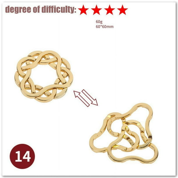 Classic IQ Metal Brain Teaser Magic Baffling Puzzles Game Toys For Children Adults Funny Gifts