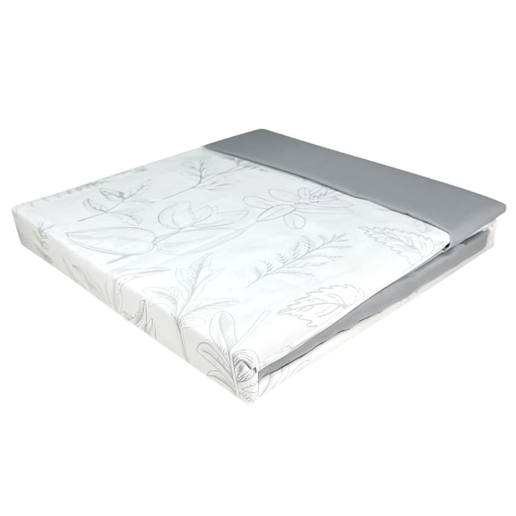 Doral - Sábanas Aterciopelada Composé 2 Plazas Ramas Gris