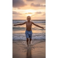 Likeshop - Traje De Baño Niños Jovenes Forro Malla Diseños Colores 9011