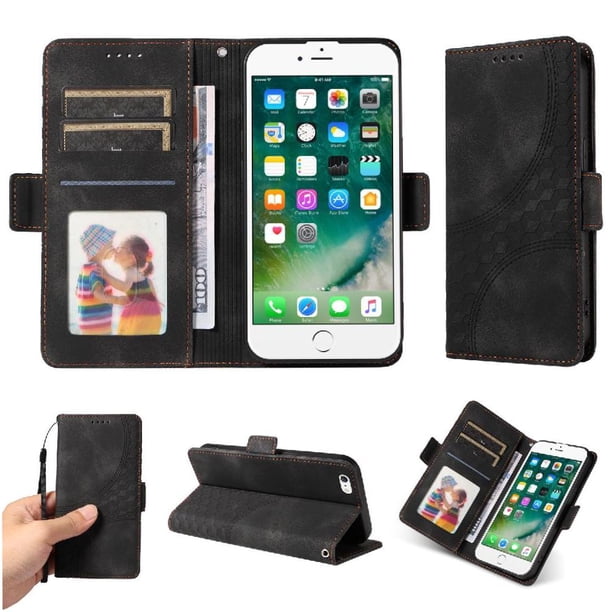 Carcasa FOXDOCK iPhone 6 Plus de cuero PU, diseño acolchado clásico, protección contra caídas y rayones