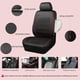 thumbnail image 5 of Funda de asiento de coche CAR PASS Universal FIT de piel ribeteada, color negro y rojo, 5 of 9
