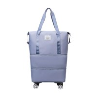 Bothyi - Bolsa De Lona Con Ruedas Para Ropa, Bolso De Mano Con Ruedas Para Exteriores, Deportes, Fitness, Azul Claro