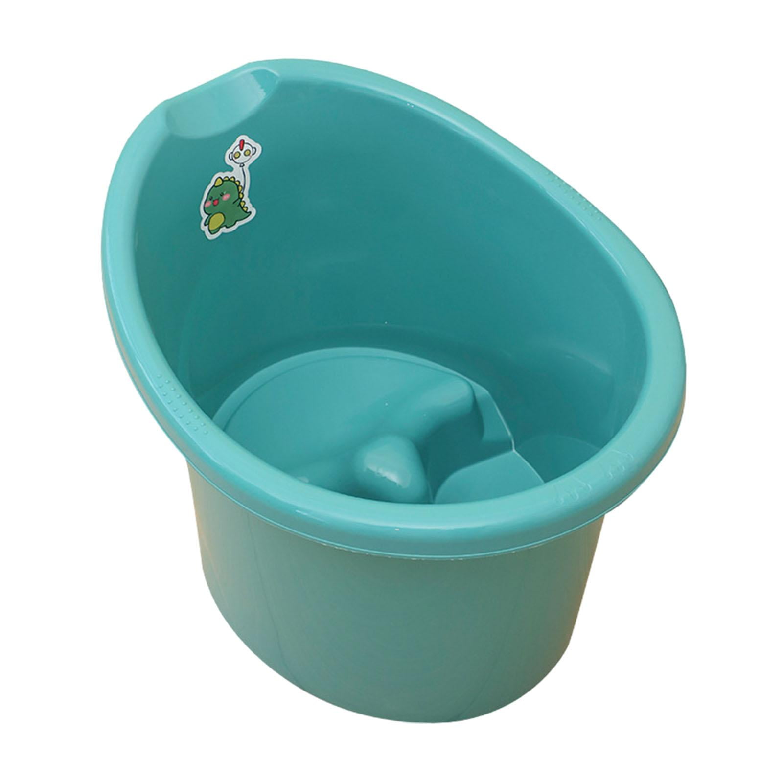 Magideal - Cubo Para Bañera De Bebé, Cubo Portátil Para Ducha De Bebé Para Bebés De 0 A 3 Años, Recién Nacido, Verde Oscuro