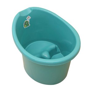 Magideal - Cubo Para Bañera De Bebé, Cubo Portátil Para Ducha De Bebé Para Bebés De 0 A 3 Años, Recién Nacido, Verde Oscuro