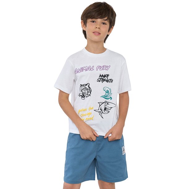Polera Niño Kids Core Blanco Corona