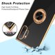 thumbnail image 2 of Funda con soporte de anillo para Samsung Galaxy Note 10 Plus, con borde chapado y rotación de 360 grados, soporte de silicona suave de TPU, delgada, suave y flexible, para mujeres y niñas (negro), 2 of 7