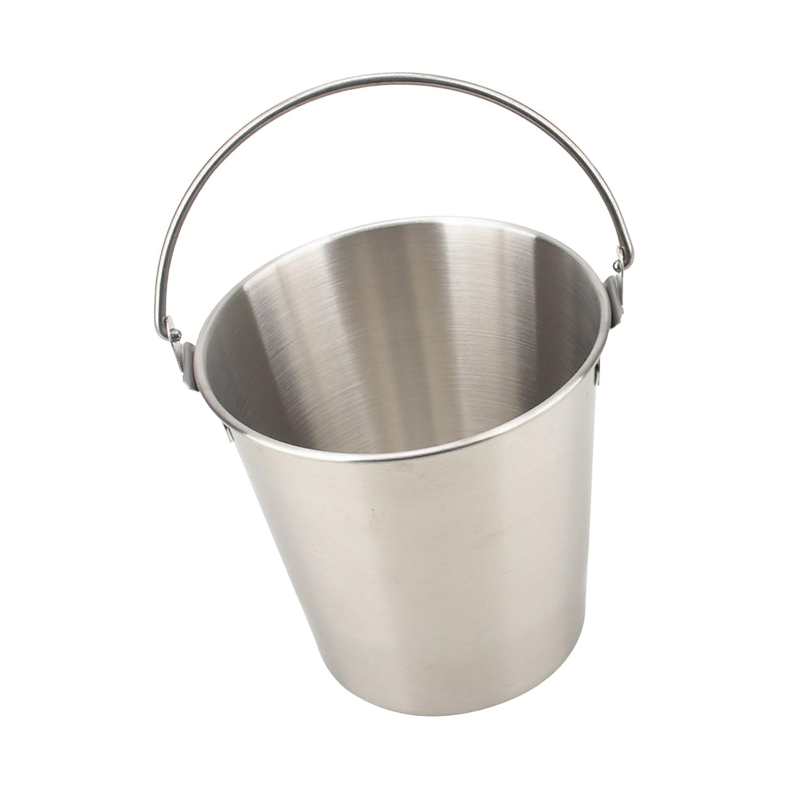 Bothyi - Herramienta De Enfriamiento De Cubo De Hielo Con Mango Cubo De Almacenamiento Para Restaurante Hotel 700ml Argent