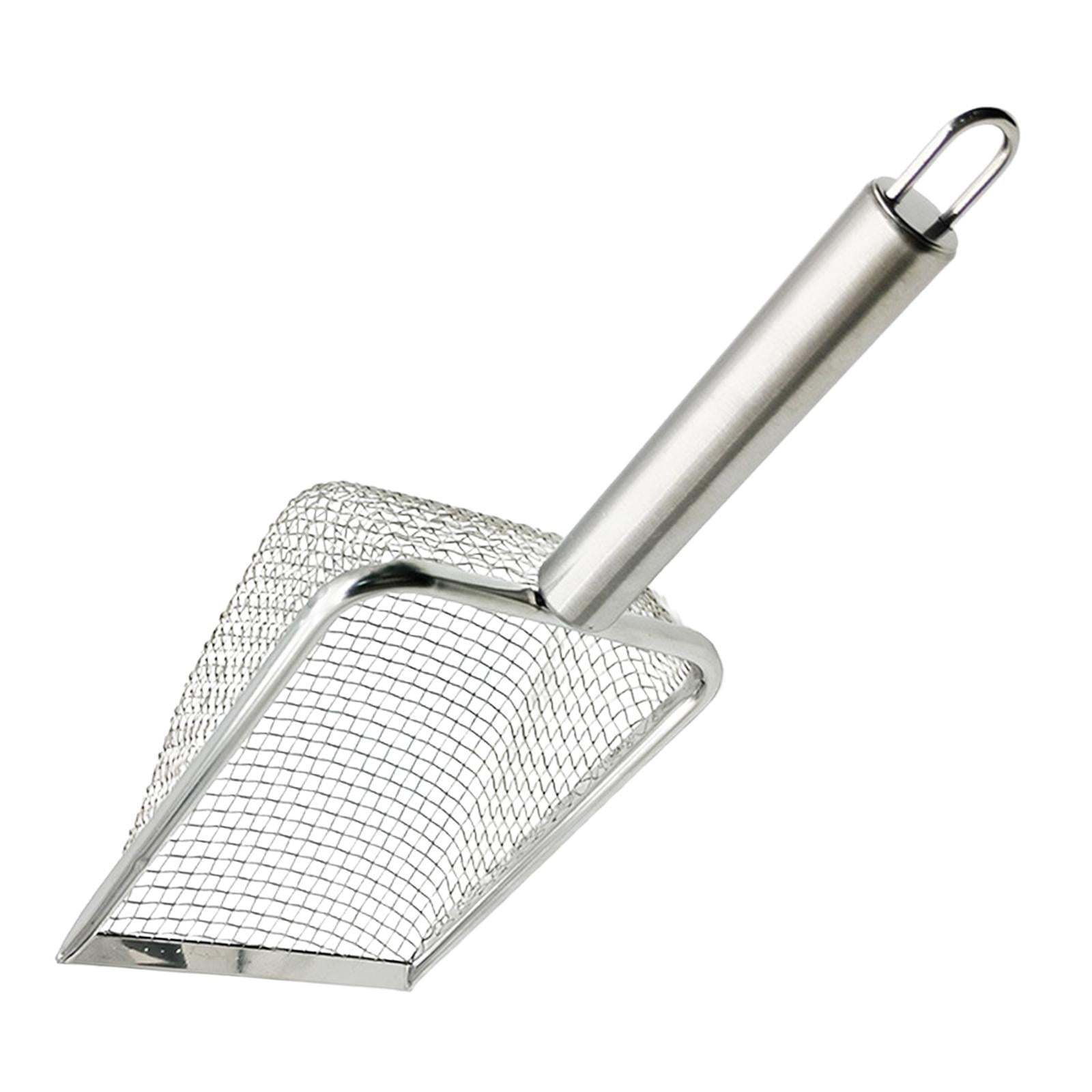 Magideal - Pala De Arena Para Gatos De Malla Pequeña De Acero Inoxidable, Limpiador De Arena Para Reptiles De Malla Fina De Metal Para Lagartos, Acuarios, Gatito 28 Mm X 28 Mm
