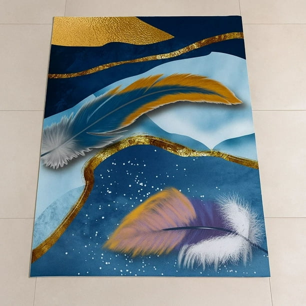 Alfombra Antideslizante Grande 140x200cm Estampada Moderna Para Piso