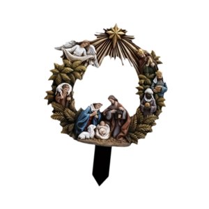 Bothyi - Jesus Family Ground Stake 2D Signo De Patio De Acrílico Para La Olla De Flores Patio De Patio Trasero