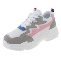 Zapatilla Blanco/Rosa Vía Franca