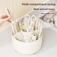 thumbnail image 3 of Soporte De Cepillo De Maquillaje De Gran Capacidad Organizador De Maquillaje Giratorio De 360 ° Taza De Cepillos De Maquillaje De 5 Ranuras Para Decoración De Vanidad Encimeras De Baño, 3 of 3