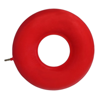 Genérico - Cojin Asiento Inflable De Goma Hemorroides Post Operatorio Rojo