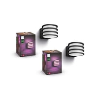 Lámpara De Pared Inteligente Philips Hue Lucca Black Paquete De 2