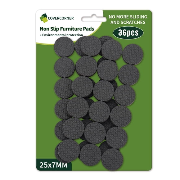 Protectores antideslizantes para muebles Covercorner, 36 piezas, redondos de 2,5 cm