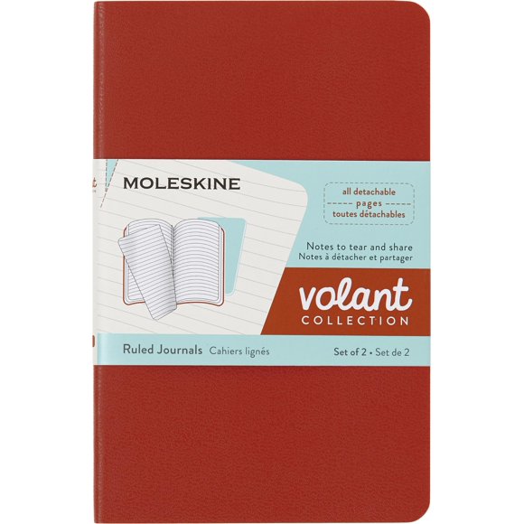 Diario Moleskine Volant, tapa blanda, bolsillo rayado, 80 páginas