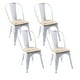 thumbnail image 1 of Pack 4 sillas de Metal Tolix asiento Madera para Comedor Bar LF5-01W - blanco, 1 of 7