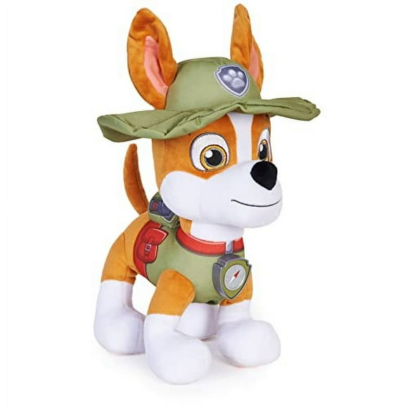 Paw Patrol, Paw Patrol Talking Tracker de 12 Pulgadas de Alto, Peluche Interactivo con Música, Sonidos y Frases Bilingües, Peluches, Juguetes para Niños a Partir de 3 Años