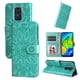 thumbnail image 5 of Funda tipo cartera FOXDOCK para Xiaomi Redmi Note 9 4G , diseño girasol en relieve, cuero PU, cierre magnético, soporte y tarjetero, 5 of 5