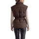 thumbnail image 3 of INSPIRE CHIC Chaleco Acolchado para Mujer con Cinturón y Cuello Alto Cremallera Ligera Chaqueta Acolchada Café Mediano, 3 of 6
