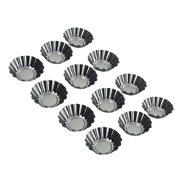 Pack 12 Molde Tartaleta Tarta Moldes Reposteria Oscuras 8cm