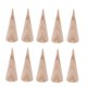 thumbnail image 1 of Cono de madera sin pintar de 10 piezas con soporte para exhibición de joyas, soporte de exhibición 3 x 8 cm, 1 of 5