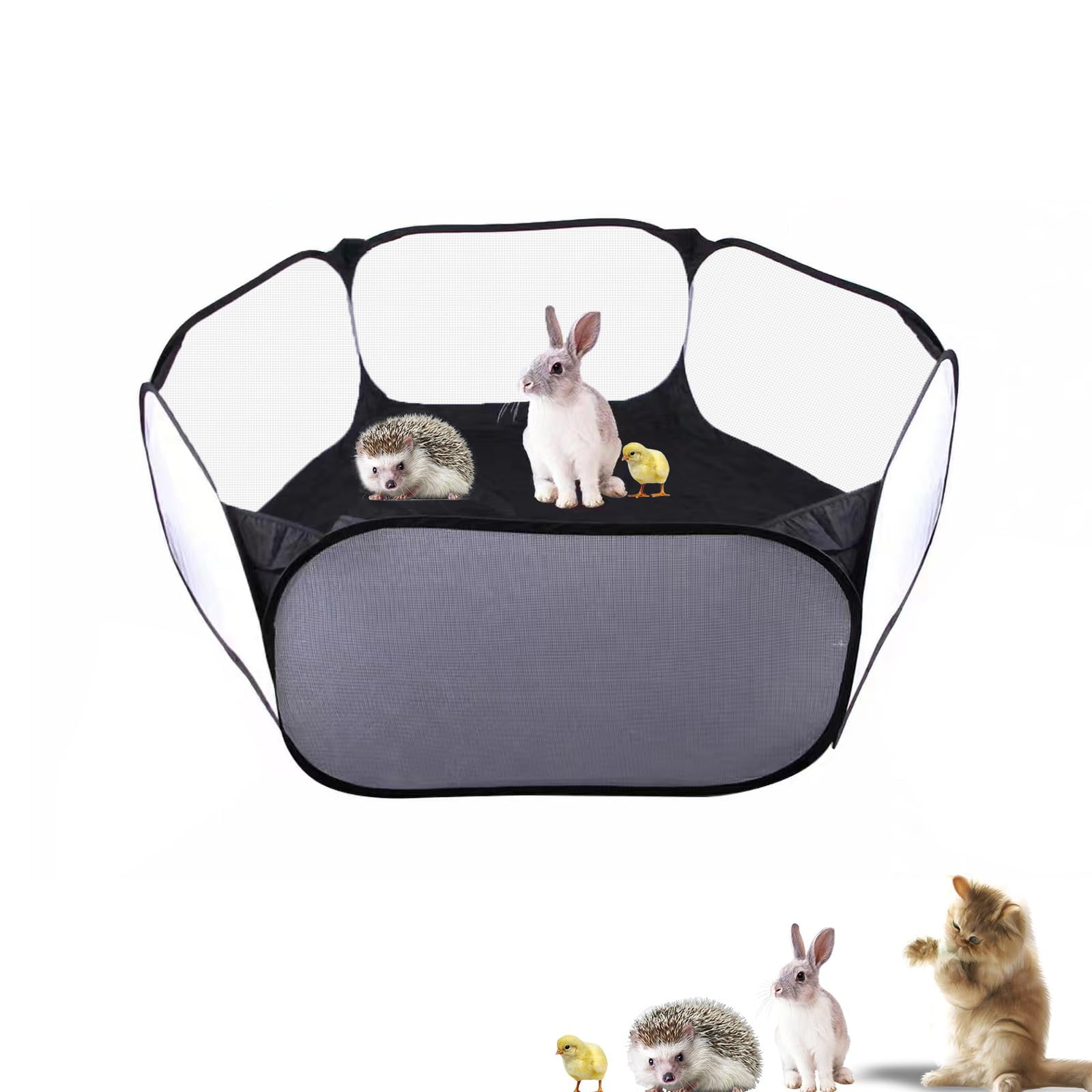 Corralito portátil para animales pequeños Sheldamy 120x61x38 cm