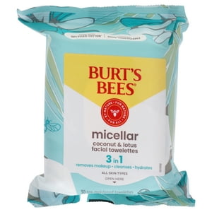 Burts Bees - Toallitas Desmaquillantes Micelares - Agua De Coco Y Loto De Para Unisex - Unidad De Remolque