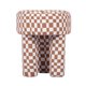 thumbnail image 4 of Banco TOV Furniture Claire de bouclé cuadriculado marrón 43 x 43 x 43 cm, 4 of 6