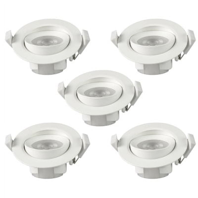 Hb Led - Pack 5 Foco Basculante Led Embutido Spot 6,5w 3000k Redondo Para Cielo