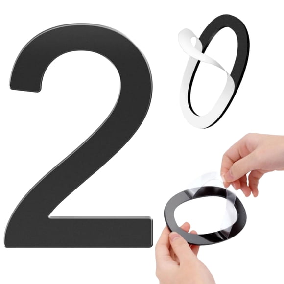 Números Para Casa Autoadhesivos De Acrílico 12 7 Cm Negros