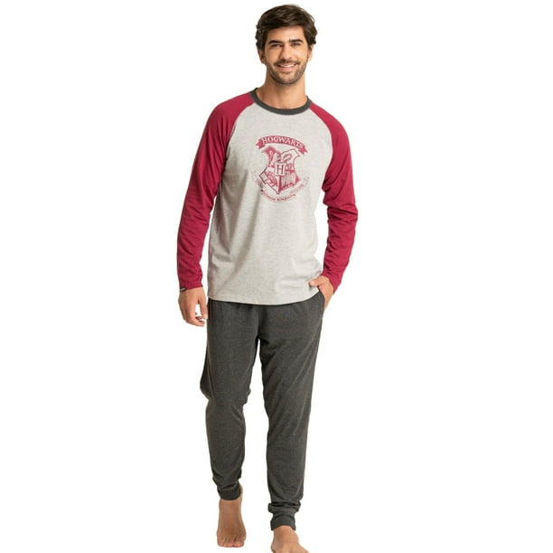 Pijama Algodón Hombre Invierno Hogwarts C1 Talla L Lider - Main Image