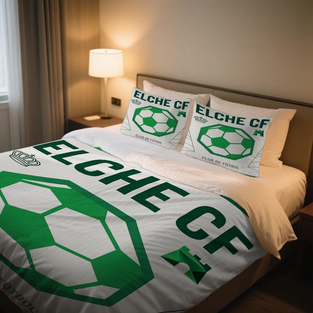 Elche CF Logo Duvet Cover Set Vintage Independence Day Print Soft Breathable Polyester
