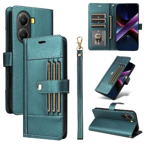 FOXDOCK Funda tipo Cartera para Xiaomi POCO X7 Pro 5G – Cubierta de Cuero PU con Múltiples Ranuras, Bolsillo para Efectivo y Correa de Muñeca