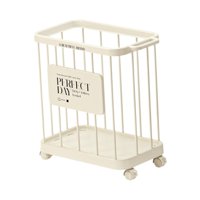 Magideal - Cesta De Lavandería Con Ruedas Organizador De Fácil Movimiento Cesto De Almacenamiento Con Ruedas Para Habitación Esencial Múltiples Escenarios Hogar Blanco