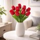 thumbnail image 1 of Ramos De 9 Tulipanes Flores Artificiales Decoración Hogar rojo Talla Única, 1 of 5