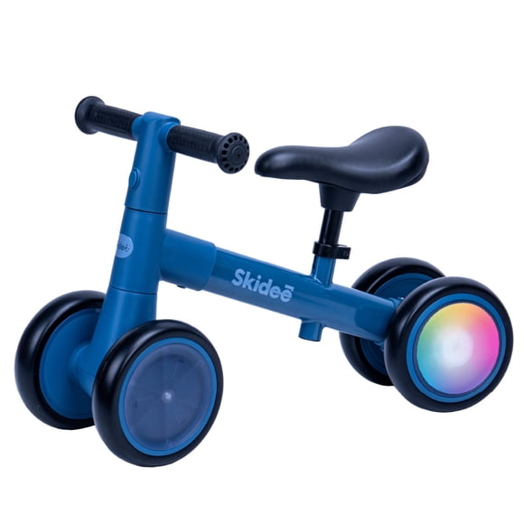 Bicicleta de Equilibrio SKIDEE 4 Ruedas con Luz LED Ajustable