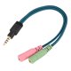 thumbnail image 3 of Divisor De Audio Estéreo Y De 4 Polos De 3,5 Mm 2 Hembra A 1 Cable Adaptador De Enchufe Macho, 3 of 5