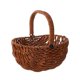 thumbnail image 1 of Cesta De Picnic De Ratán De Imitación, Cesta Tejida A Mano Para Bodas, Recolección De Frutas, Marrón Oscuro, 1 of 5