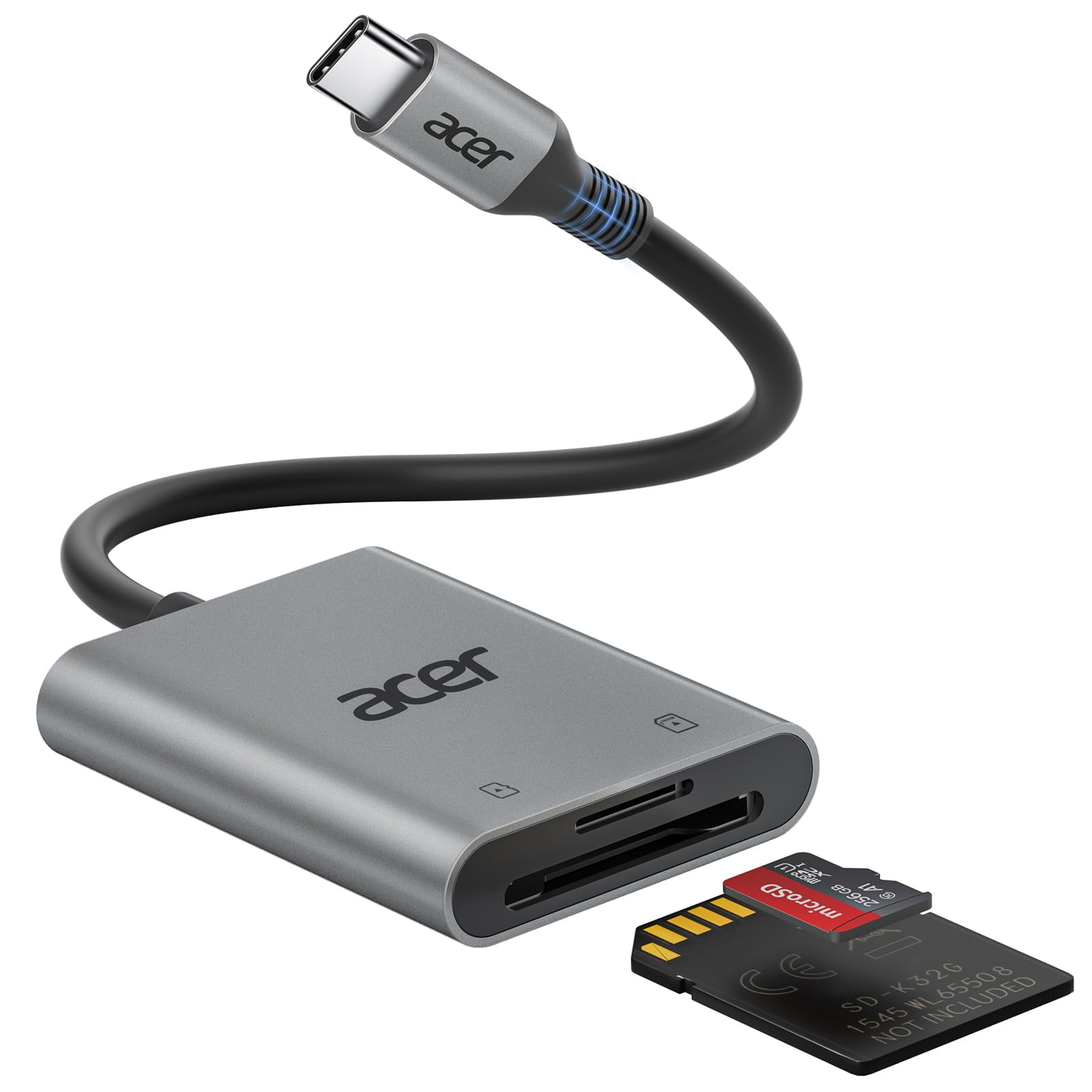 Lector De Tarjetas Sd Acer Usb C De Doble Ranura Tipo C Para Iphone