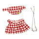 thumbnail image 2 of Ropa Para Muñecas De 15 Cm, Accesorios De Peluche Cómodos Para Muñecas, Accesorios Fotográficos Elegantes, Collar Rojo DIY, 2 of 3