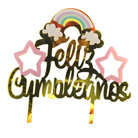 Genérico - Deco Torta Acrilico Fc Arcoiris X1 Uni