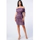 thumbnail image 4 of Vestido Ajustado Fruncido con Hombros Descubiertos y Estampado de Leopardo, 4 of 5