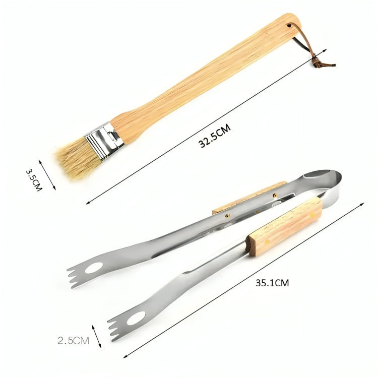 Genérico - Set Parrillero 10 Herramientas Con Bolso Para Asados