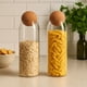 thumbnail image 2 of Set 2 Botellas Frascos Contenedor 1200mL Vidrio 20cm Corcho, 2 of 3