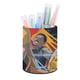 thumbnail image 1 of Mars Express-theme Cylinder Pen Holder Pencil Organizer with Flannel Lining PVC Leather Material Cardboard Base for study work 10*8CM, 1 of 6