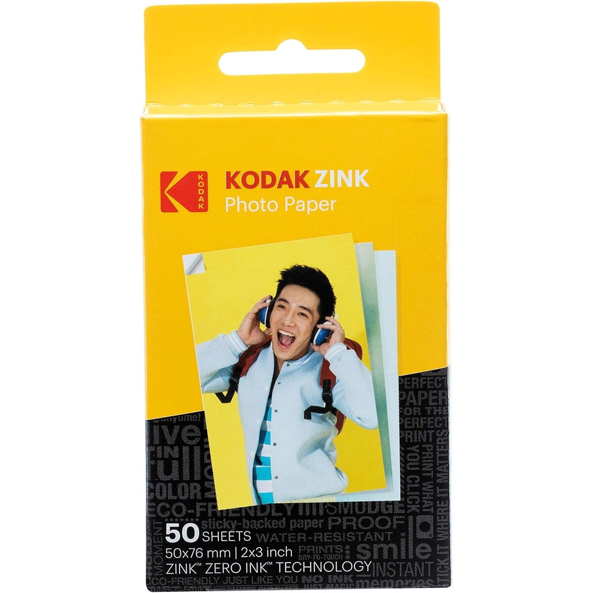 Papel Fotografico Kodak Zink 2x3 50 Hojas Adhesivo